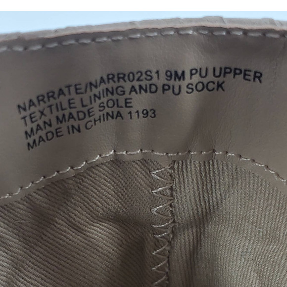 Steve Madden Narrate Beige Split Ankle Heeled Boots Booties Faux Snake Skin 9 M - Picture 8 of 11